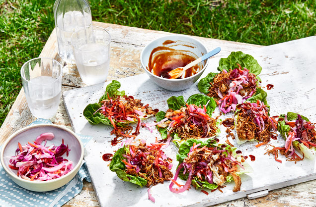3 Ingredient RFO PulledPorkLettuceCups