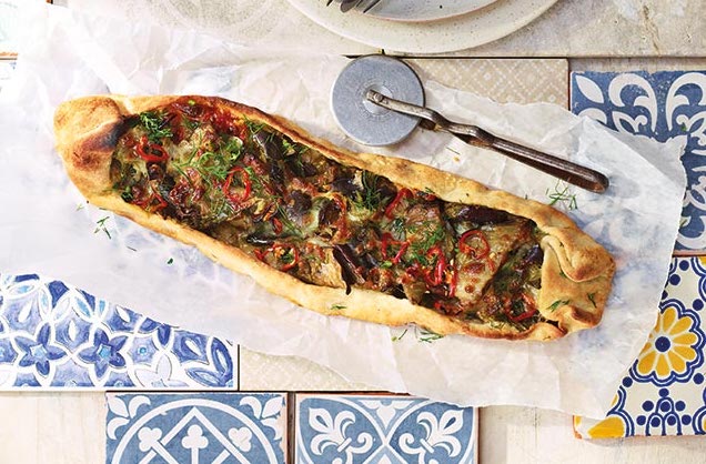 RFO 636x418 Aubergine & chilli Turkish pizzas
