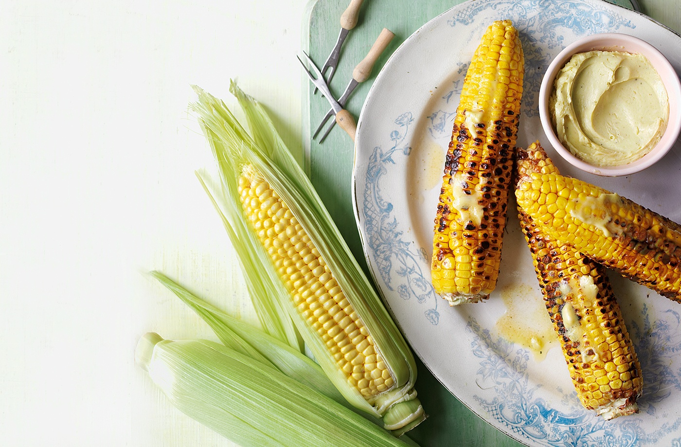 Sweetcorn with wasabi butter recipe