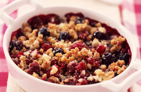 Summer fruit crumble recipe