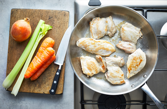 Sear the chicken