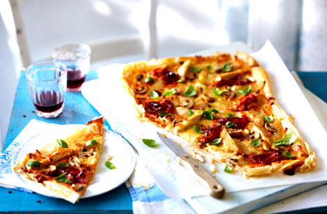 Quick and simple to make, these chicken filo pizzas take a classic recipe and give it an original twist to make for a filling family feast