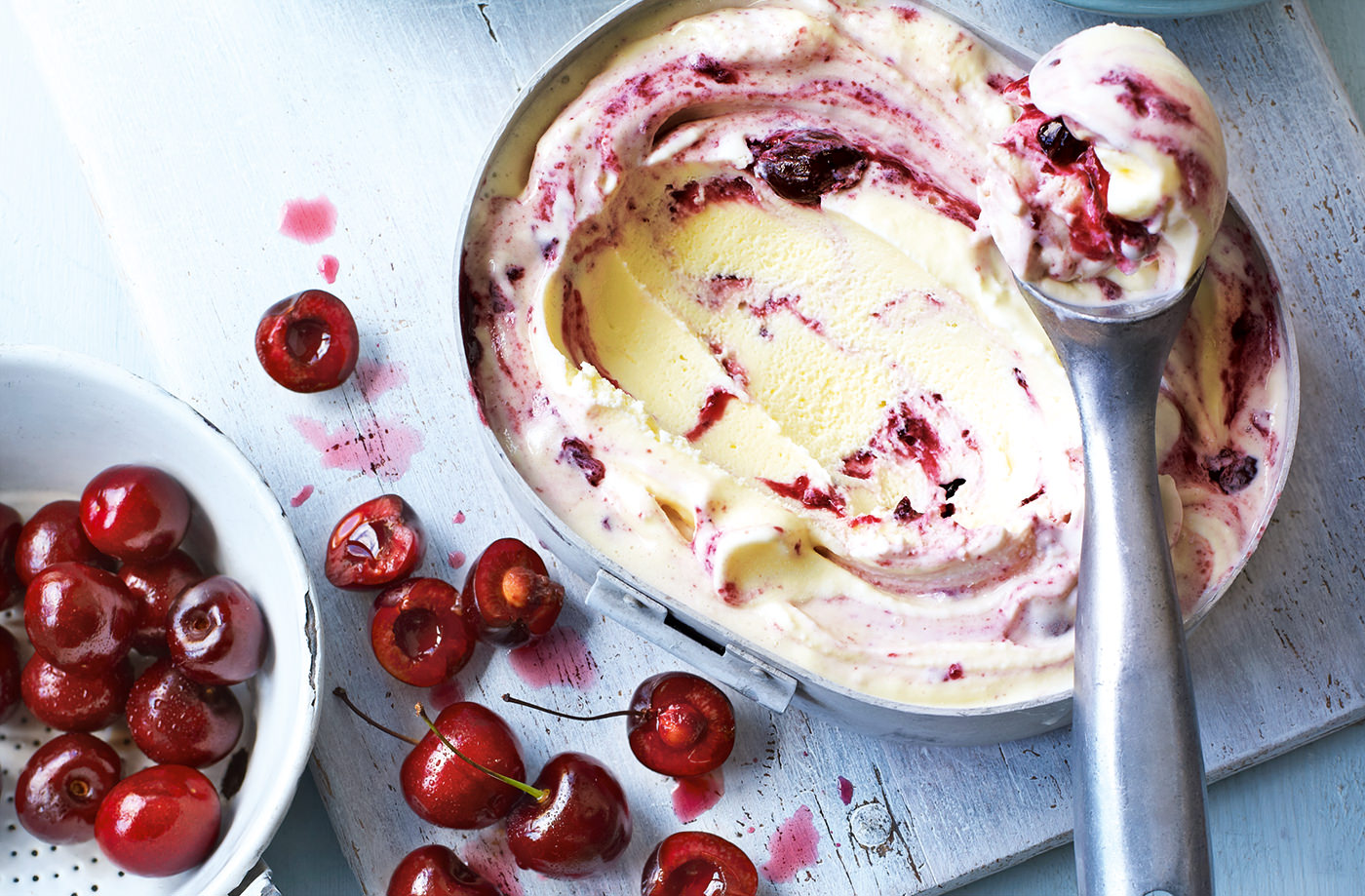 Easy cherry ripple ice cream recipe