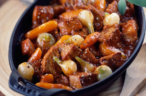 Caramelised pork casserole recipe