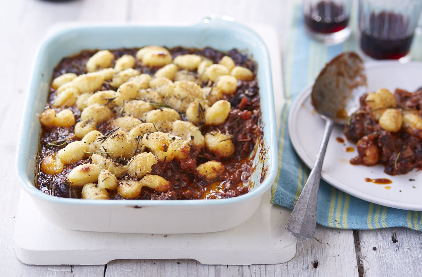 Beef ragu with baked gnocchi recipe