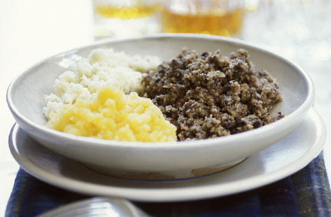 Haggis and mashed potatoes recipe