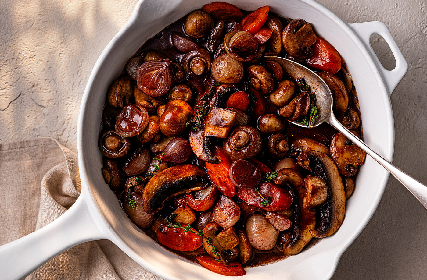 Mushroom bourguignon recipe