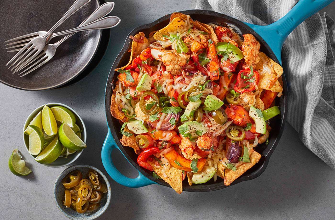 Loaded veggie chilli nachos recipe