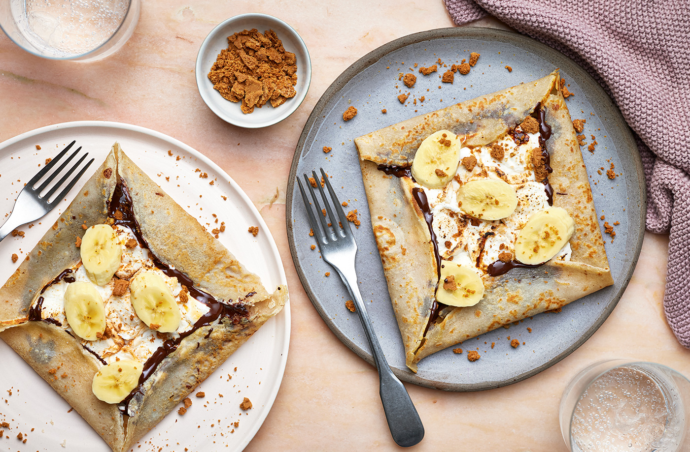 Banana and Biscoff s'mores galettes recipe