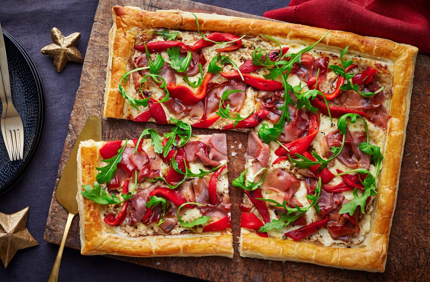 Ham and cheese pastry tart recipe