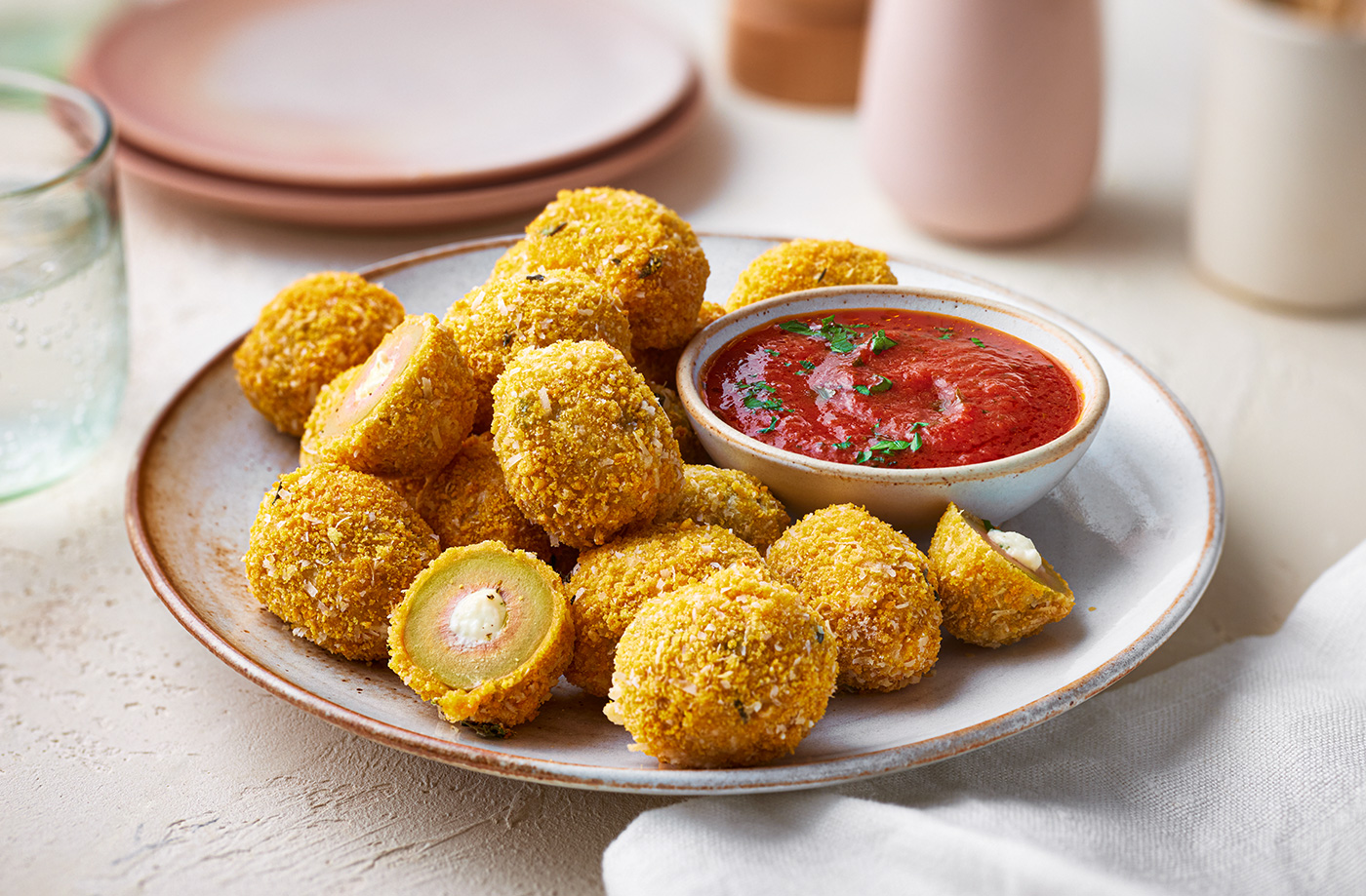 Crispy air-fryer stuffed olives recipe