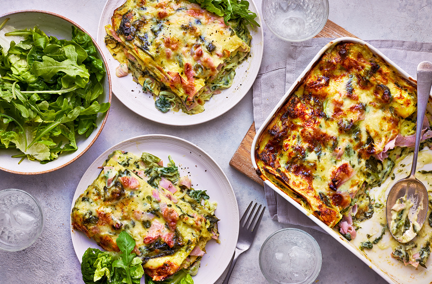 Ham and cheese lasagne recipe