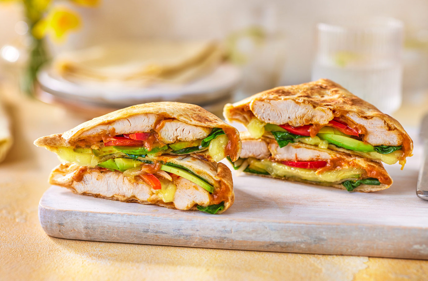 Air-fryer gochujang chicken toastie recipe