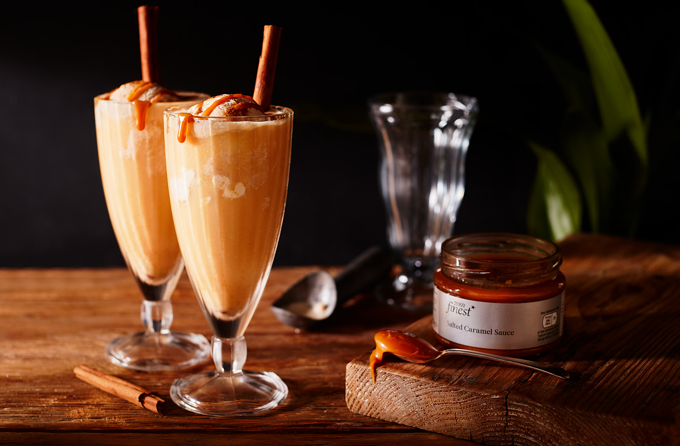 Caramel cider floats recipe