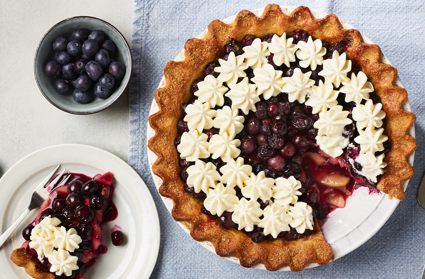 Apple and blueberry pie recipe