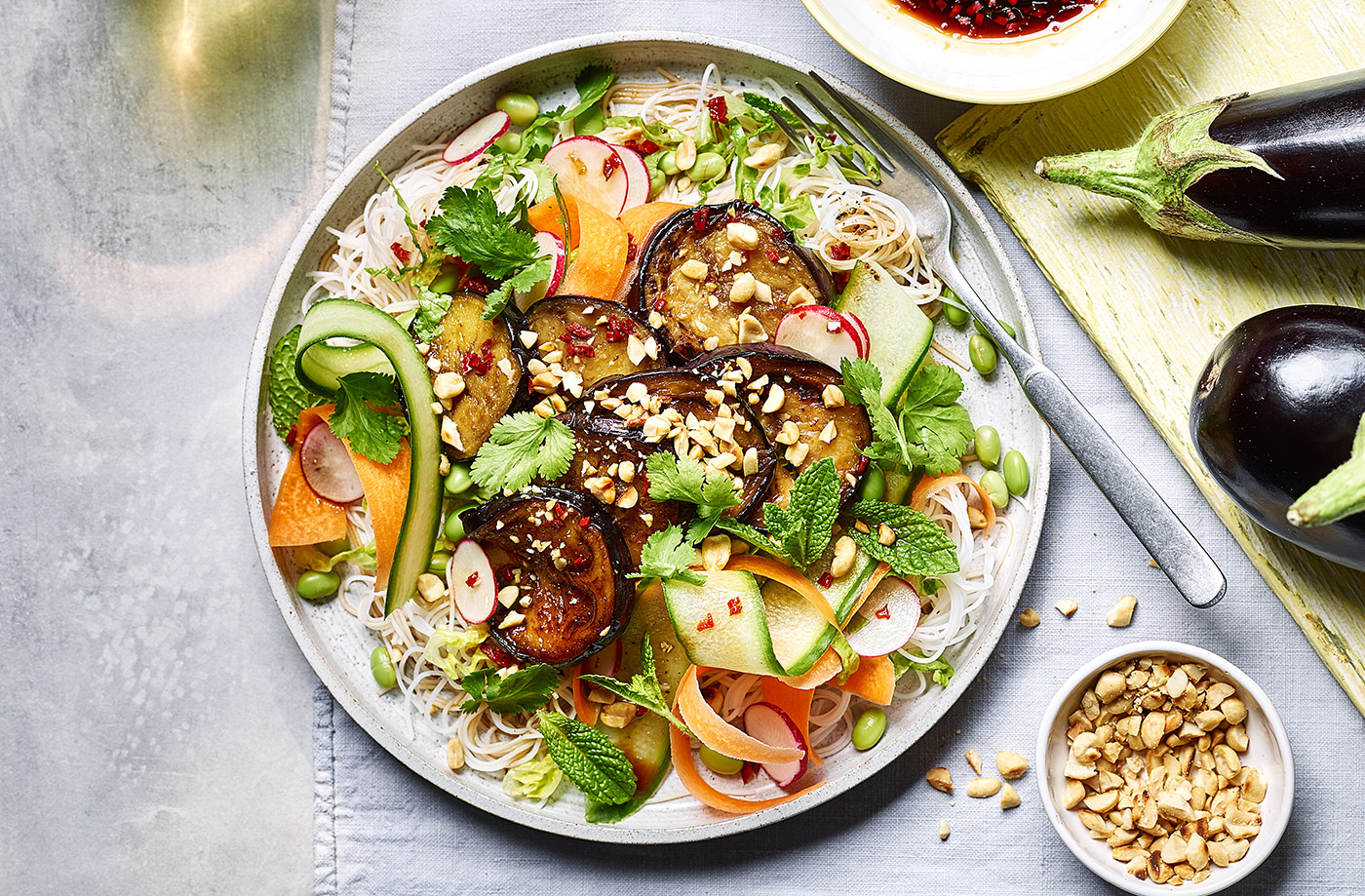 Aubergine bun chay recipe