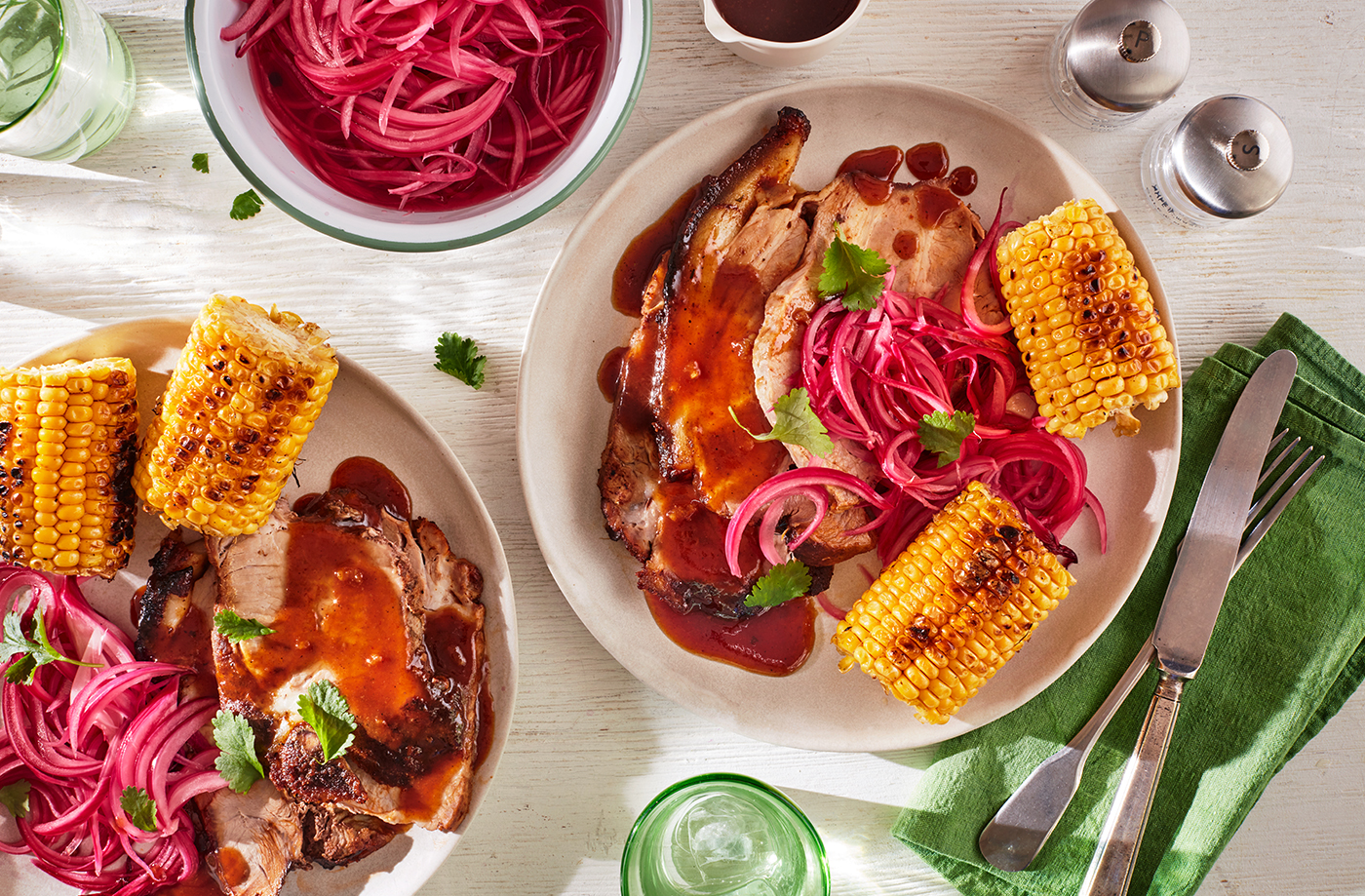 Sticky beer-glazed barbecue pork recipe