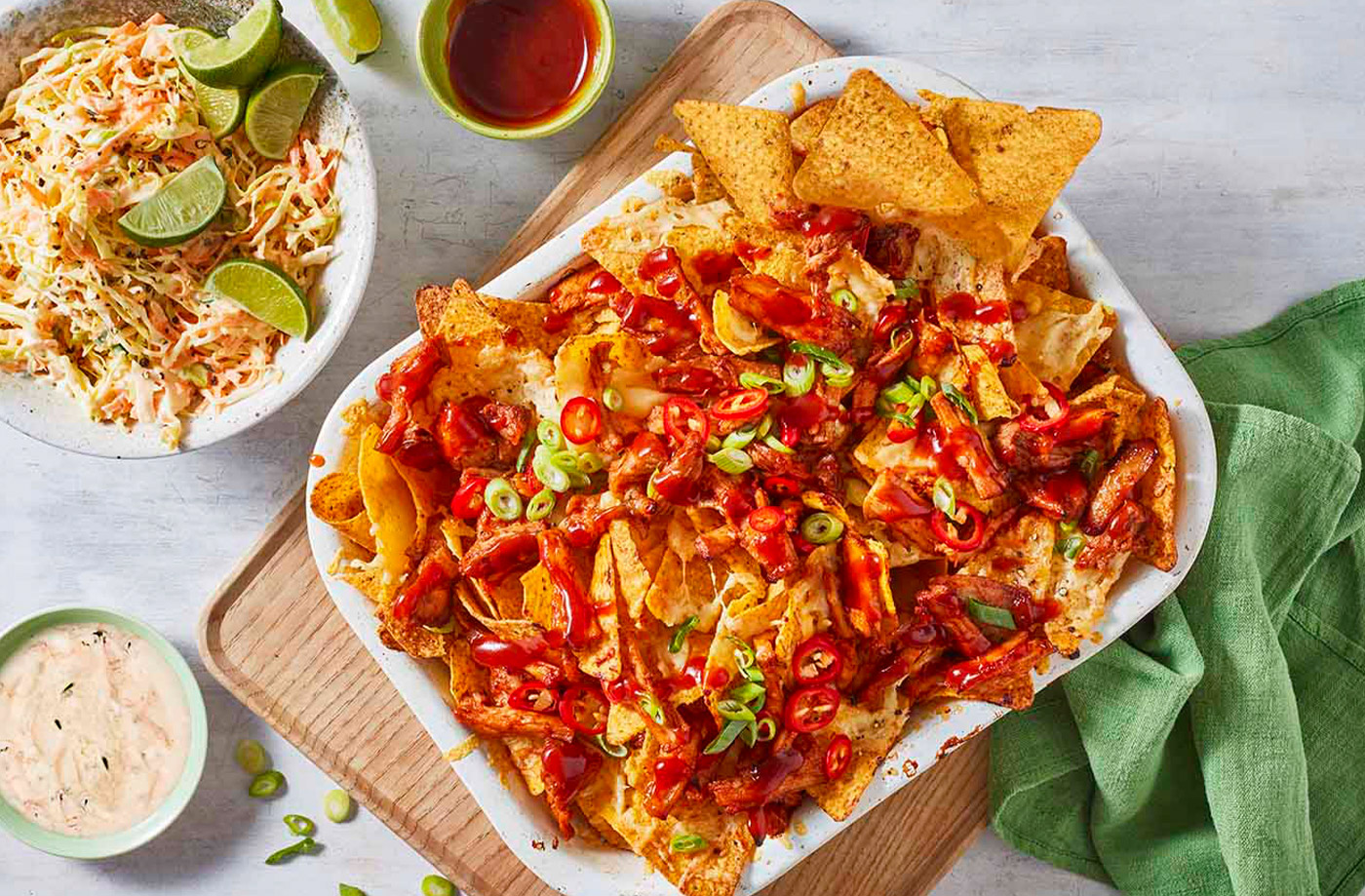 BBQ pork nachos recipe