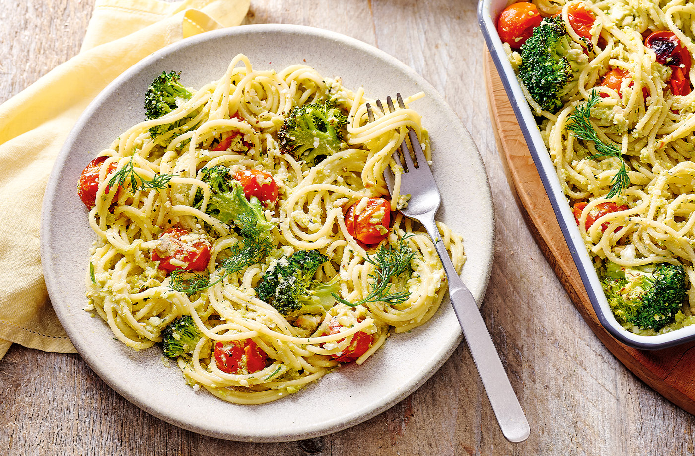 Baked feta pesto pasta recipe