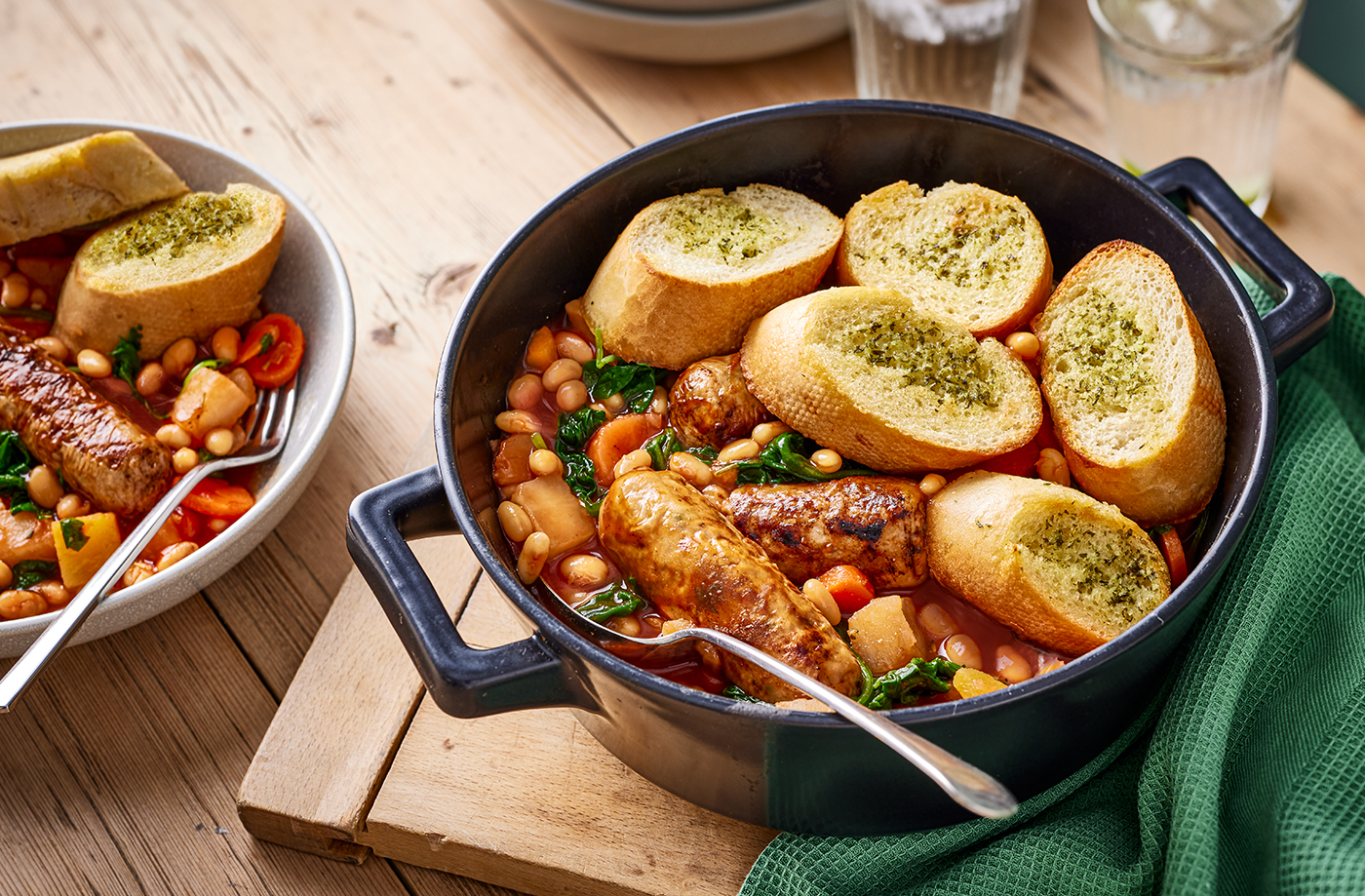 Bangers and beans bake recipe
