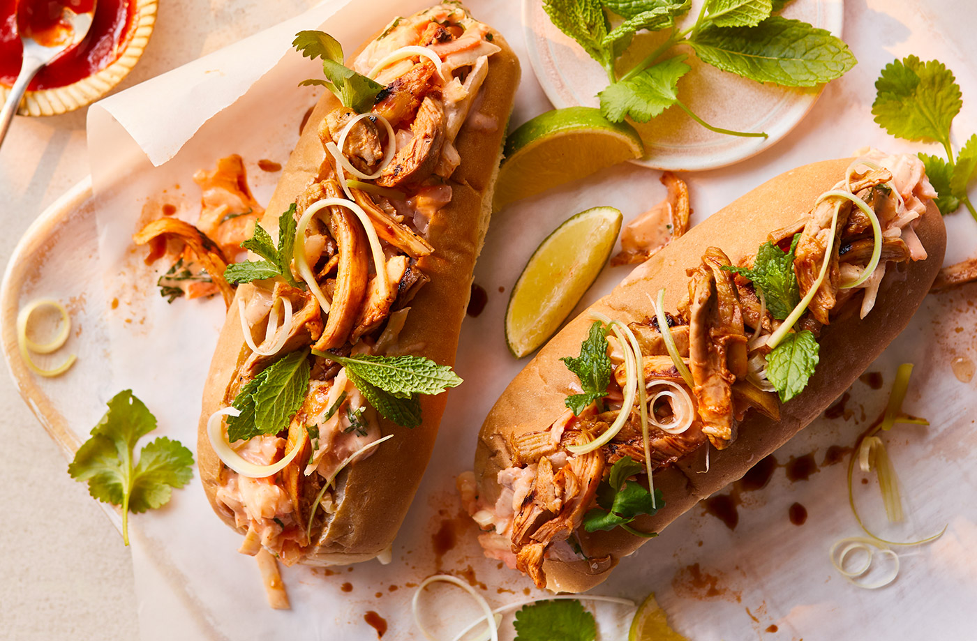 Barbecue chicken bánh mì recipe