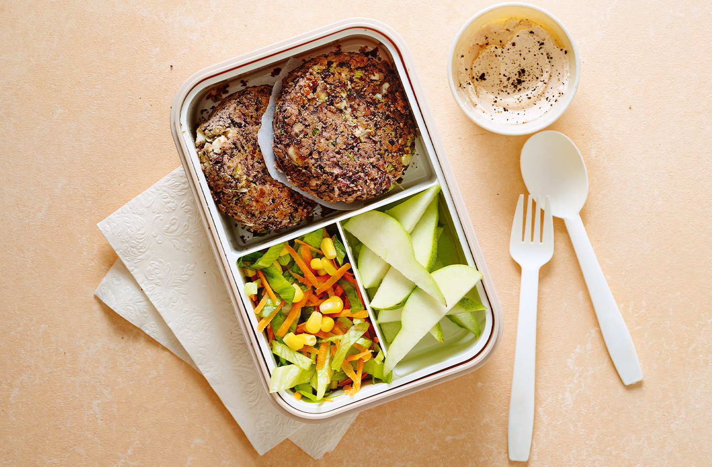 Bean burgers and carrot salad recipe