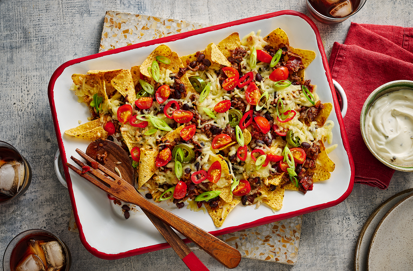 Taco beef nachos recipe