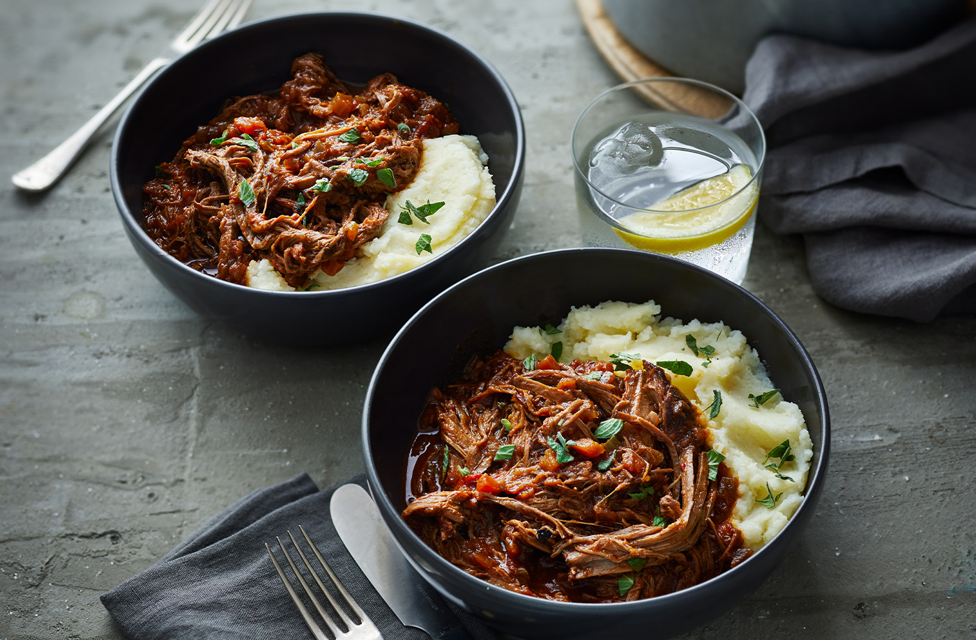 Beef brisket ragu with creamy mash recipe