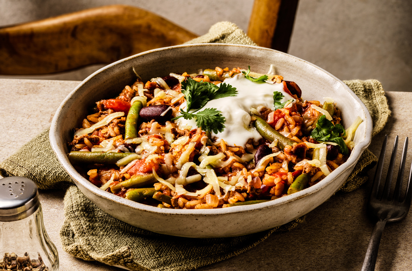 Brazilian-style beef with rice recipe