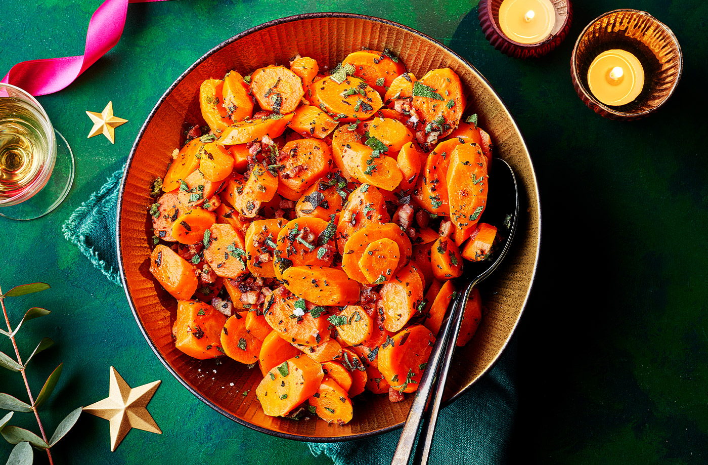 Brown butter and bacon carrots recipe