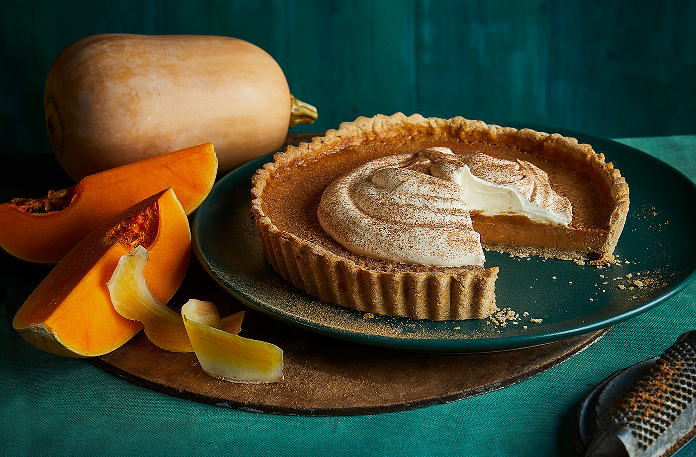 Sweet butternut pie with pecan pastry recipe