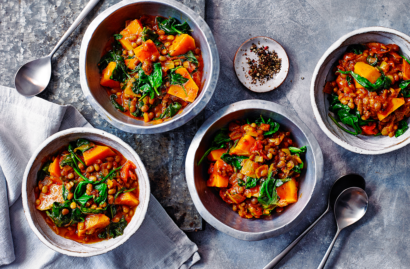 Butternut squash and spinach curry recipe