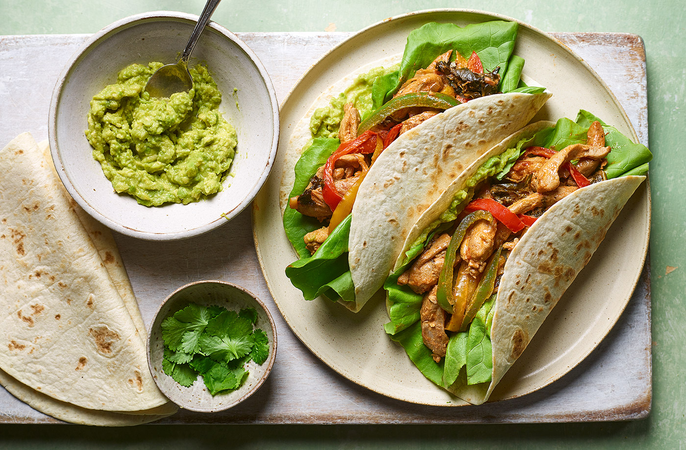 Creamy chicken fajitas recipe