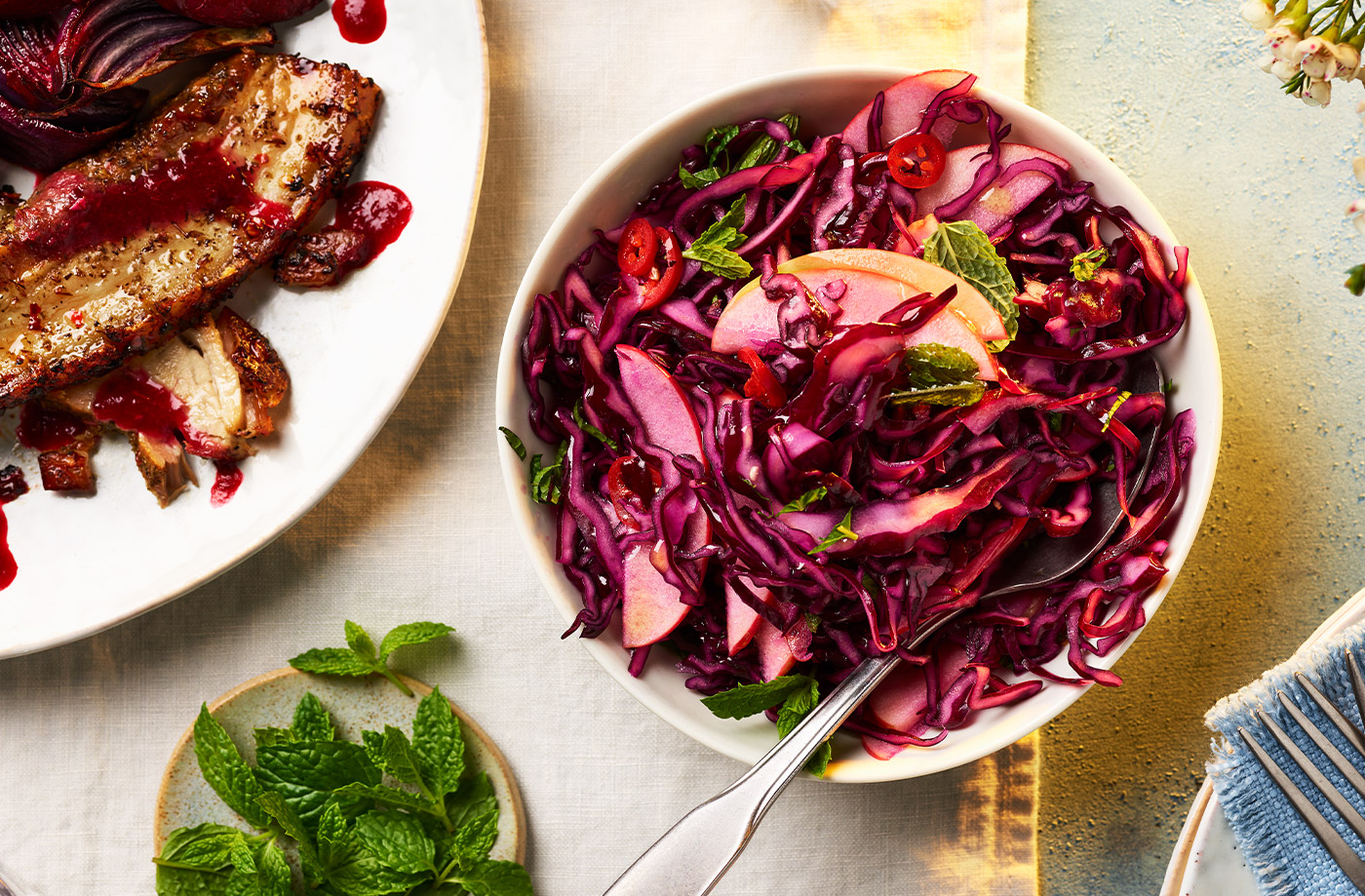 Cabbage, chilli and apple slaw recipe