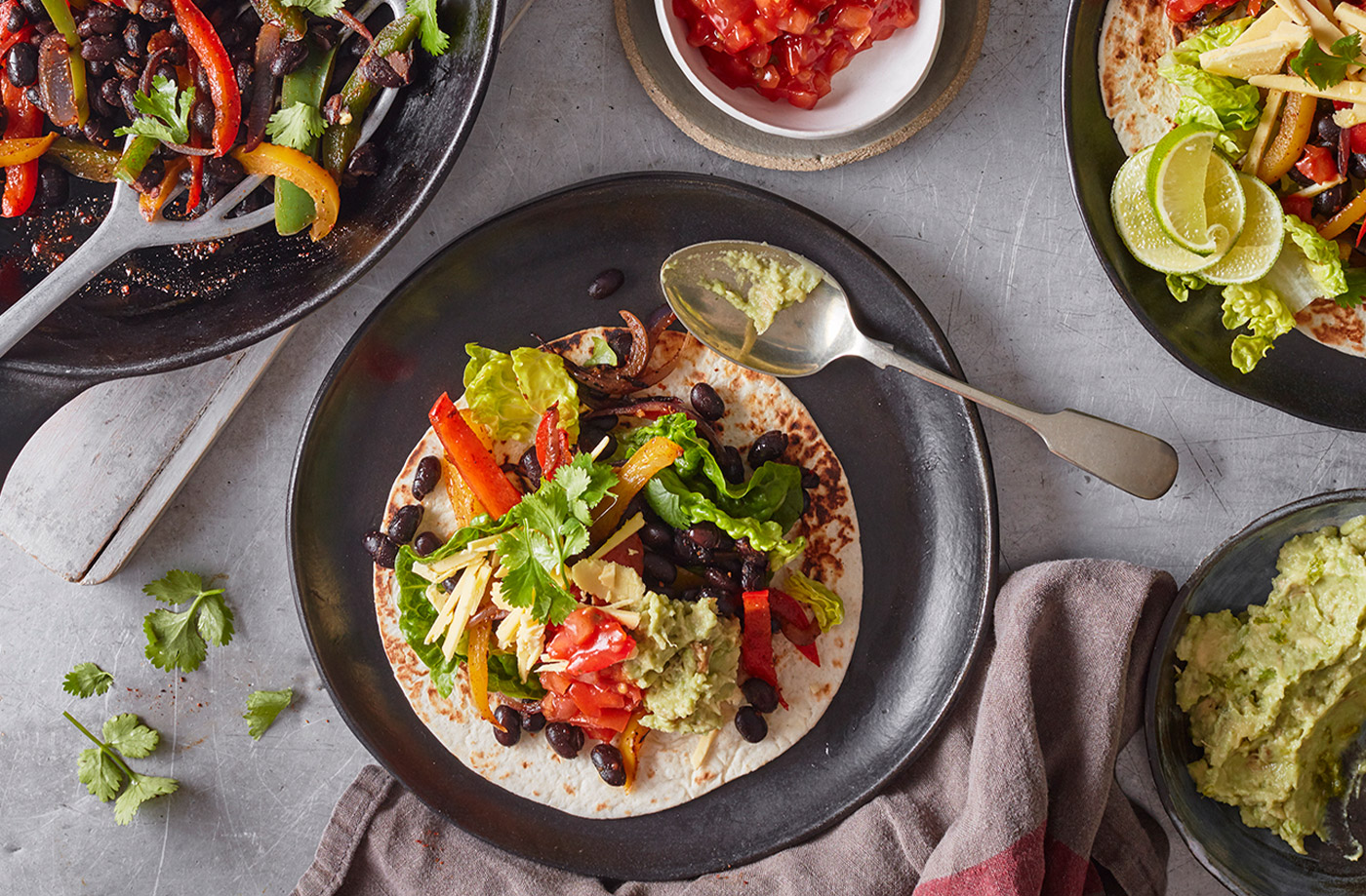 Cajun-spiced veg-stuffed fajitas recipe