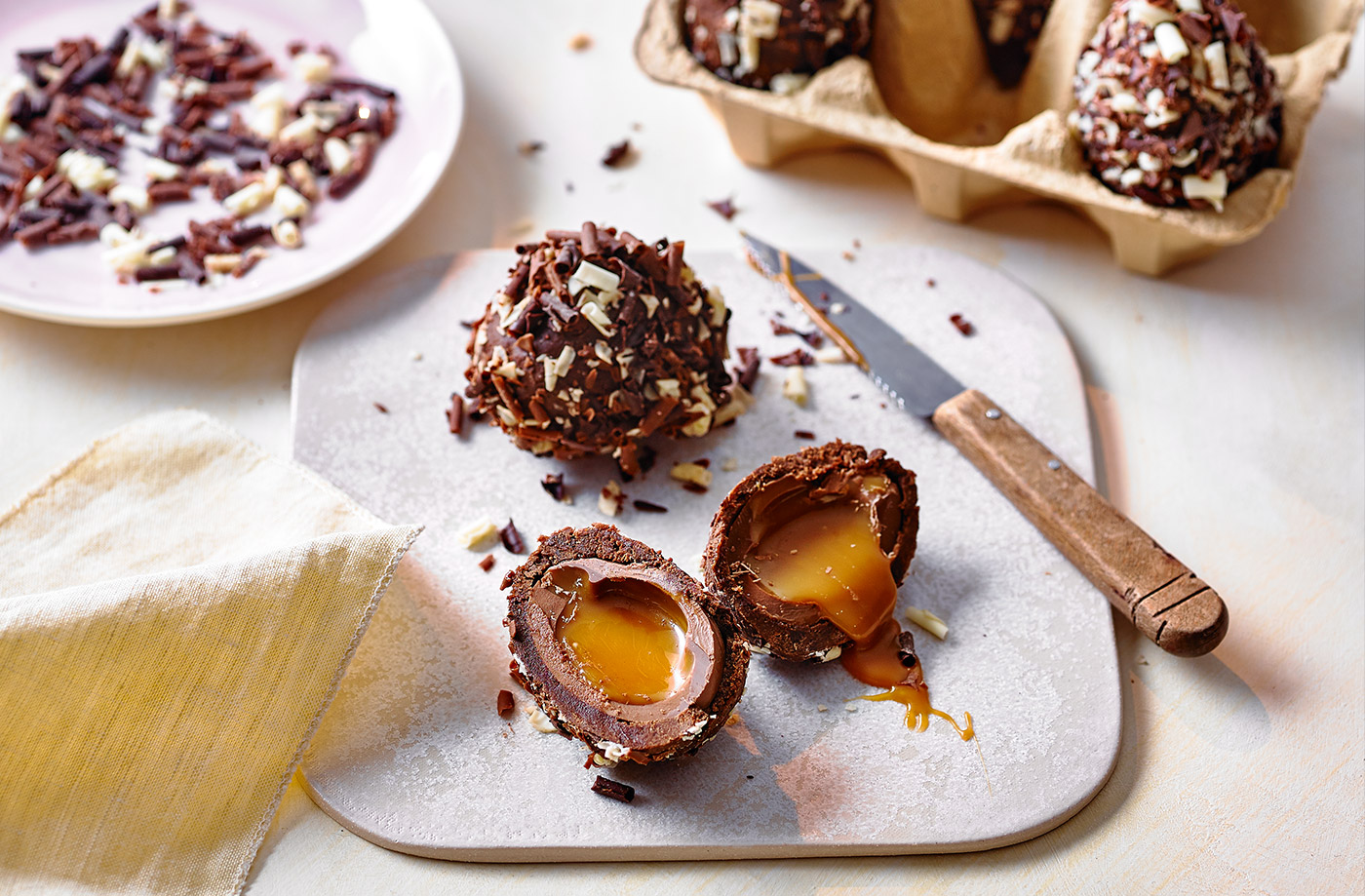 Caramel chocolate 'scotch eggs' recipe