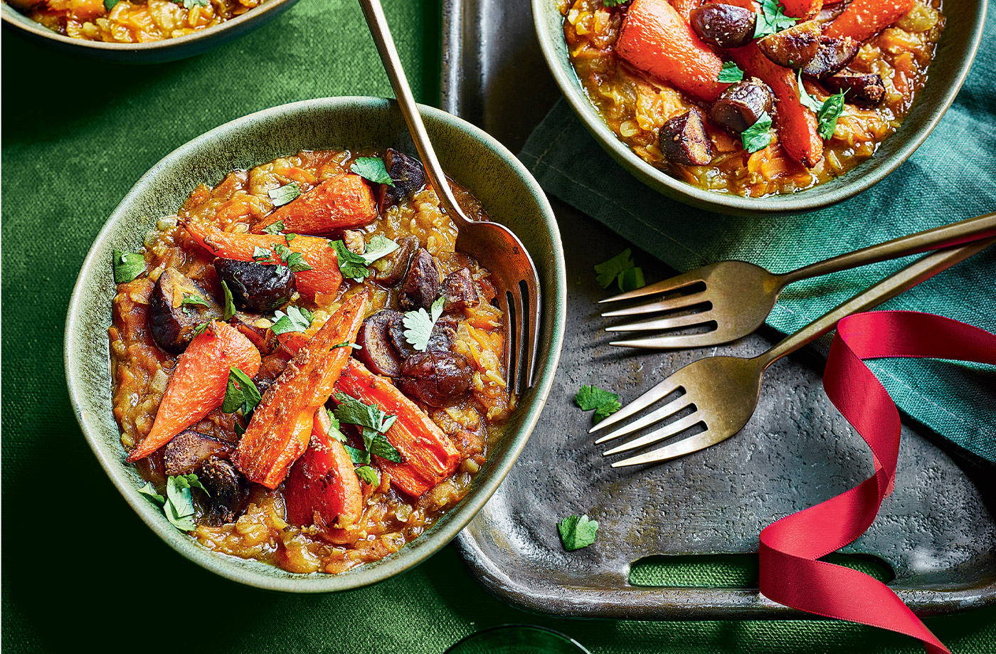 Carrot and chestnut dhal recipe