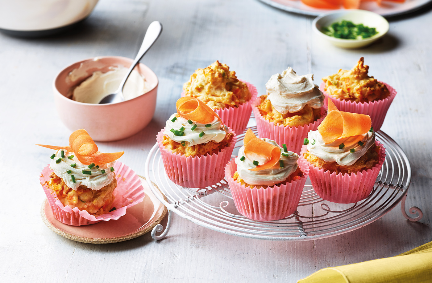 Savoury carrot cupcakes recipe