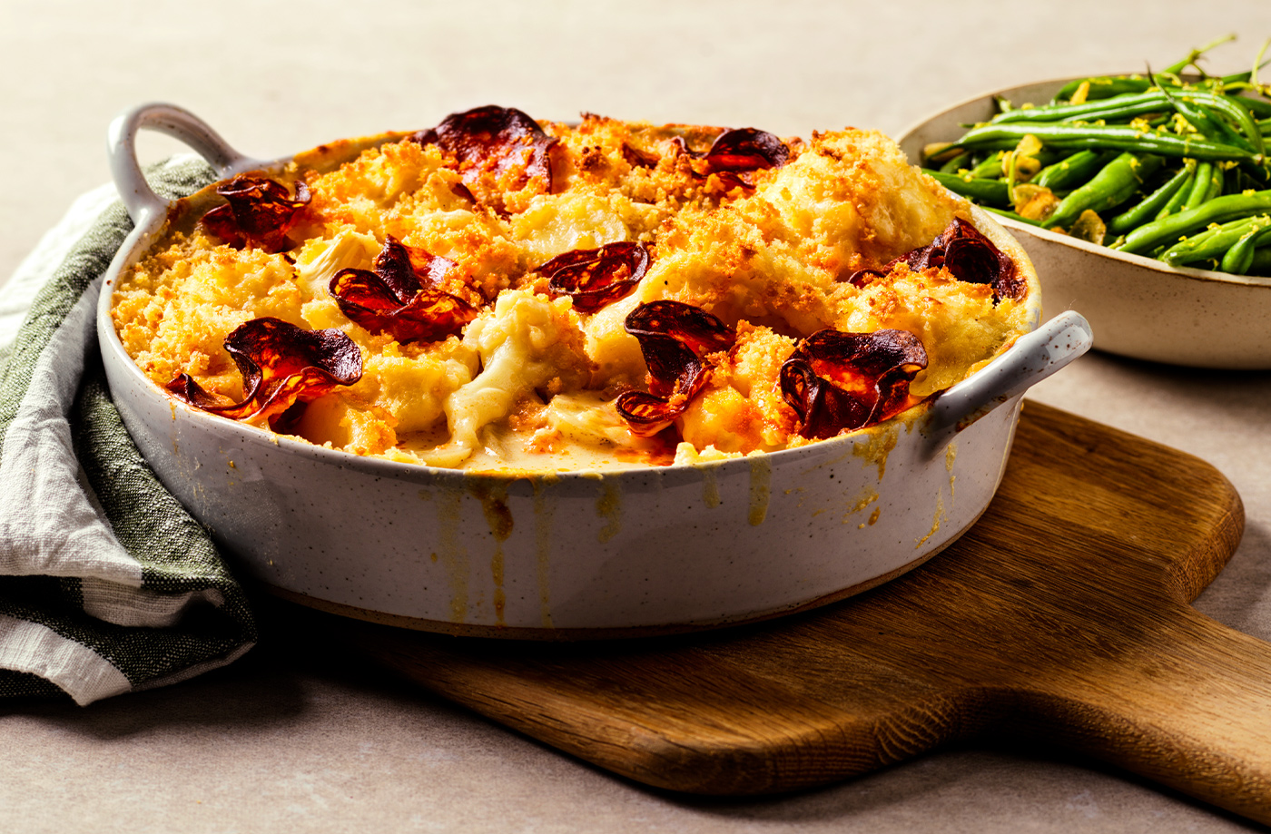 Cauliflower, potato and chorizo cheese recipe
