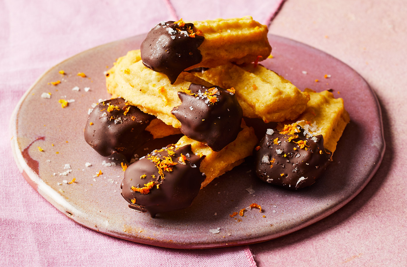 Chocolate orange Viennese fingers recipe