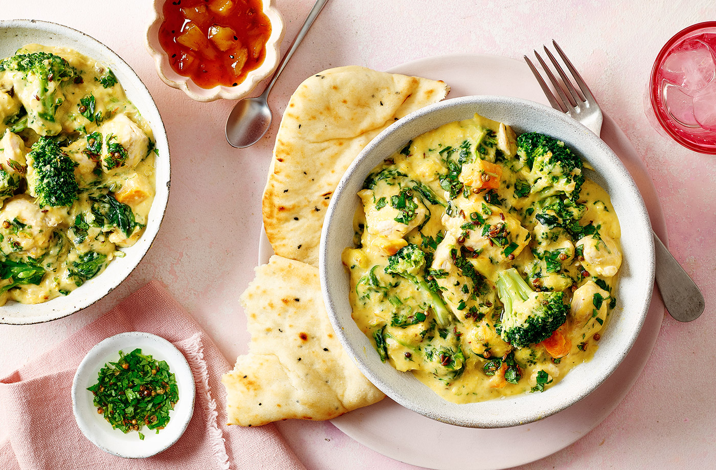 Cheat's creamy chicken and spinach curry recipe