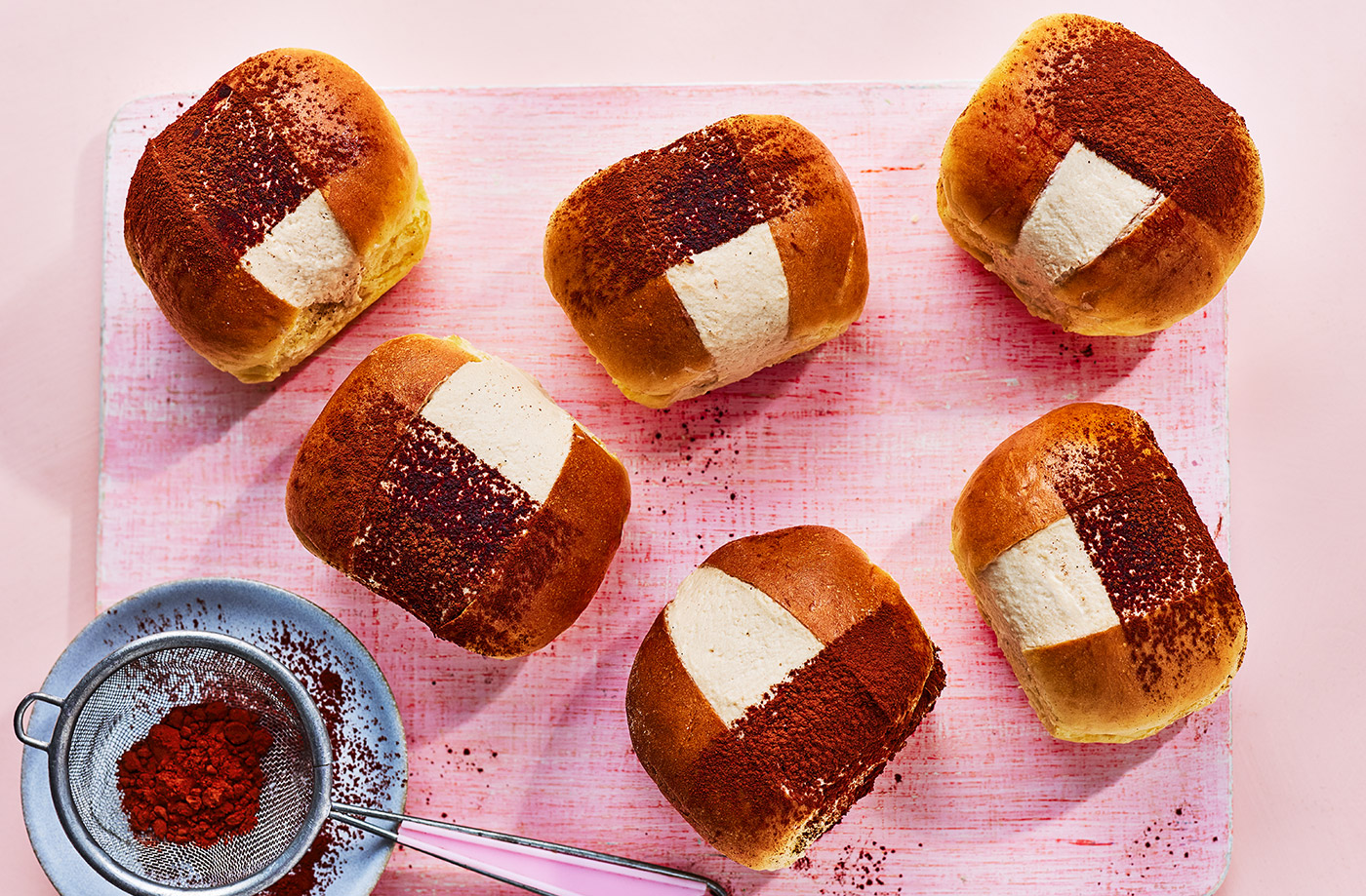 Cheat's tiramisu maritozzi (Italian cream buns) recipe
