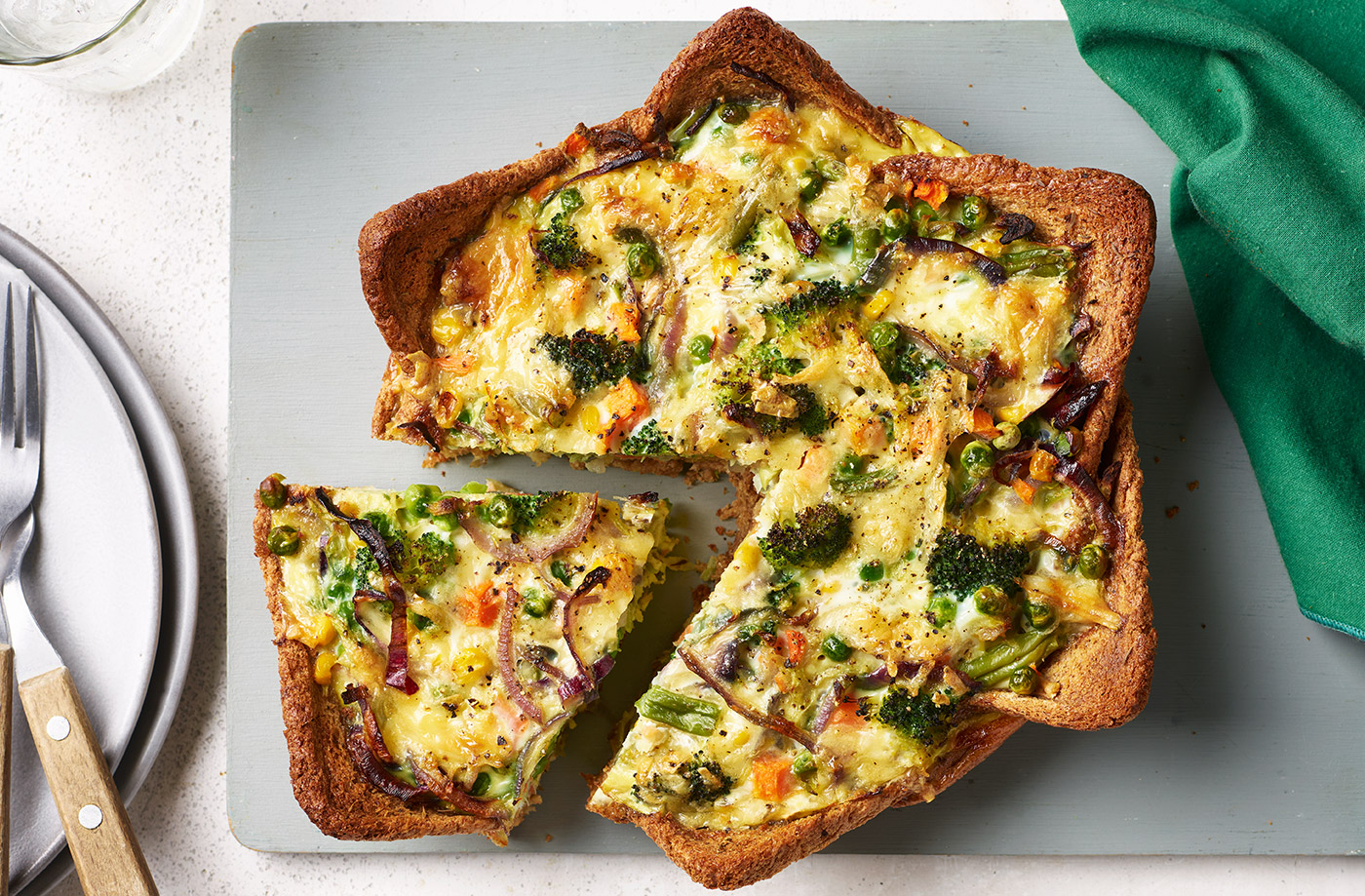 Cheat's veggie quiche recipe