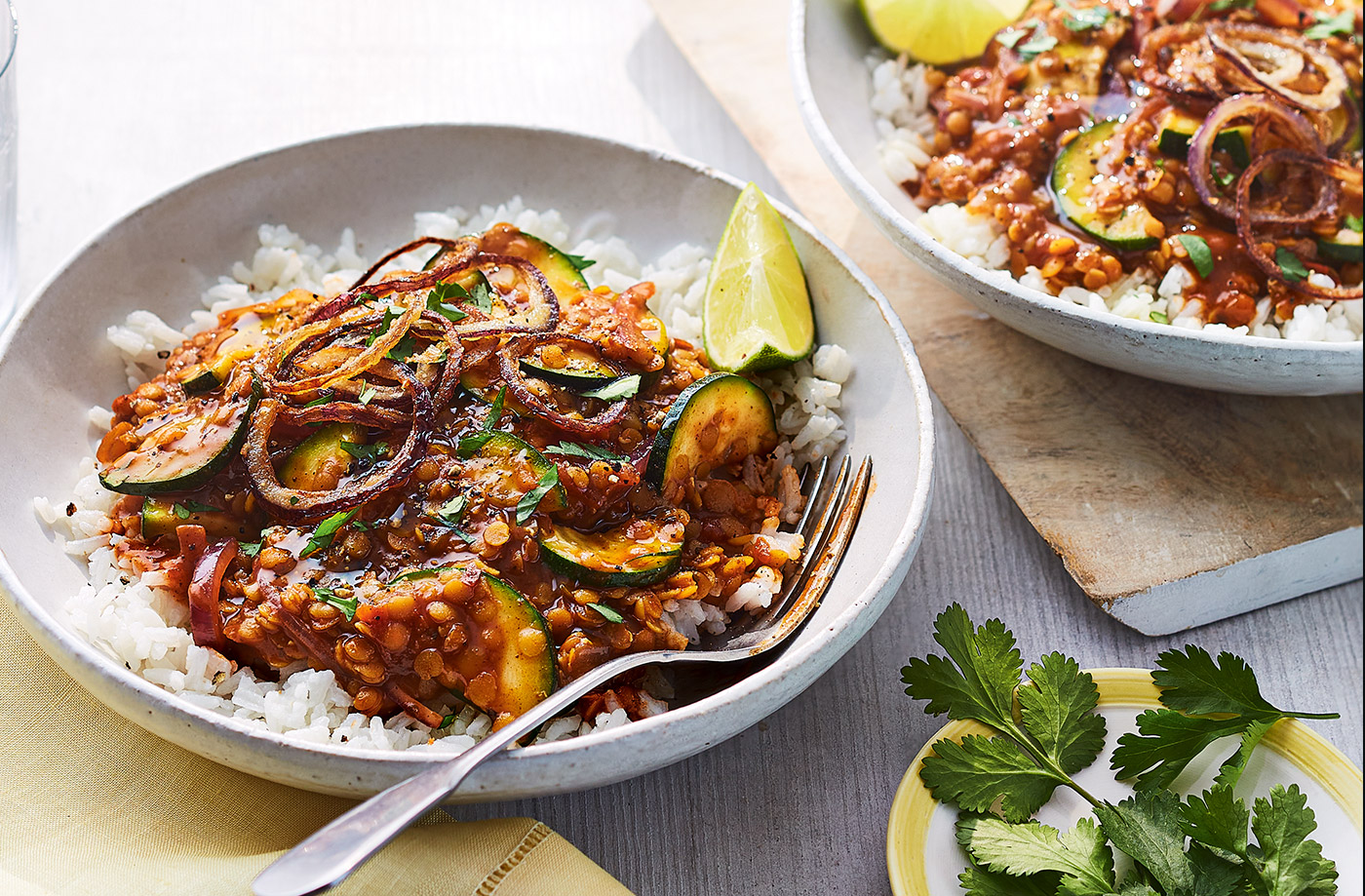 Cheat's courgette dhal recipe
