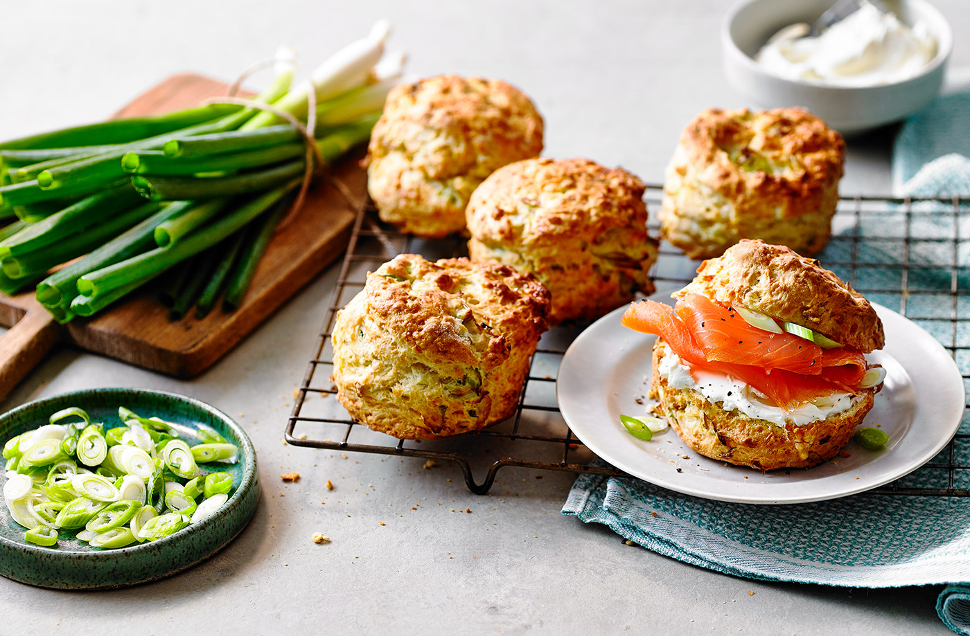 Cheese and spring onion scones recipe