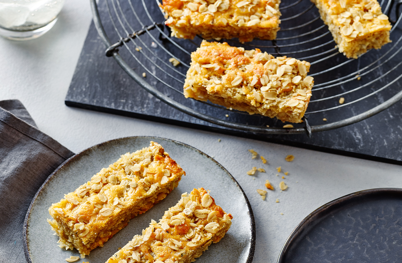 Cheese and onion flapjacks recipe