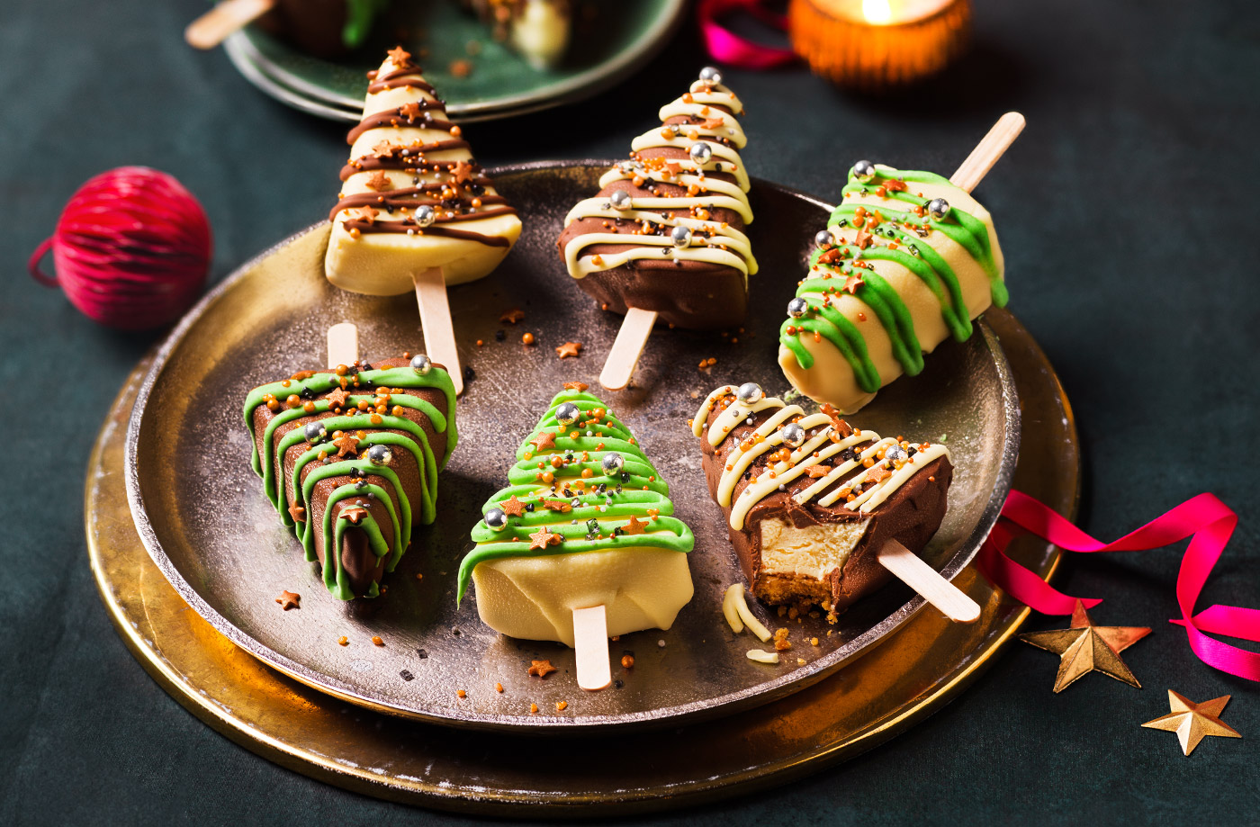 Cheesecake Christmas trees recipe