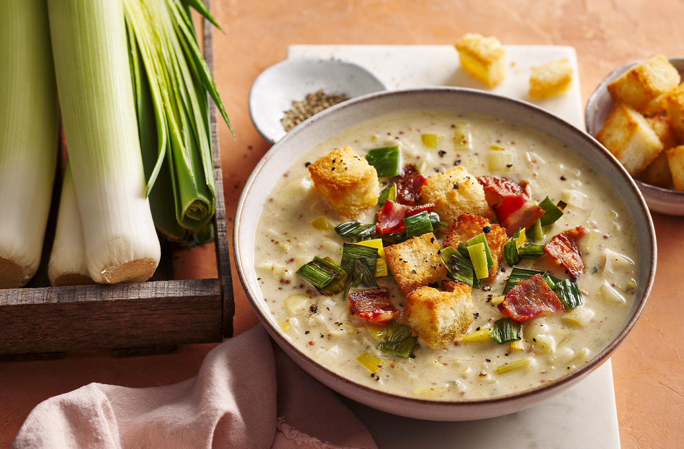Leek and cheese soup recipe