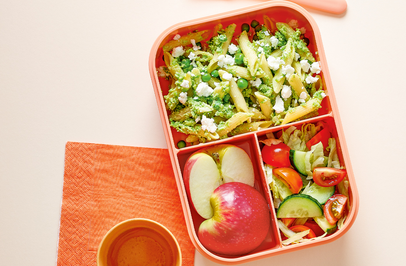 Cheesy pea pasta salad recipe