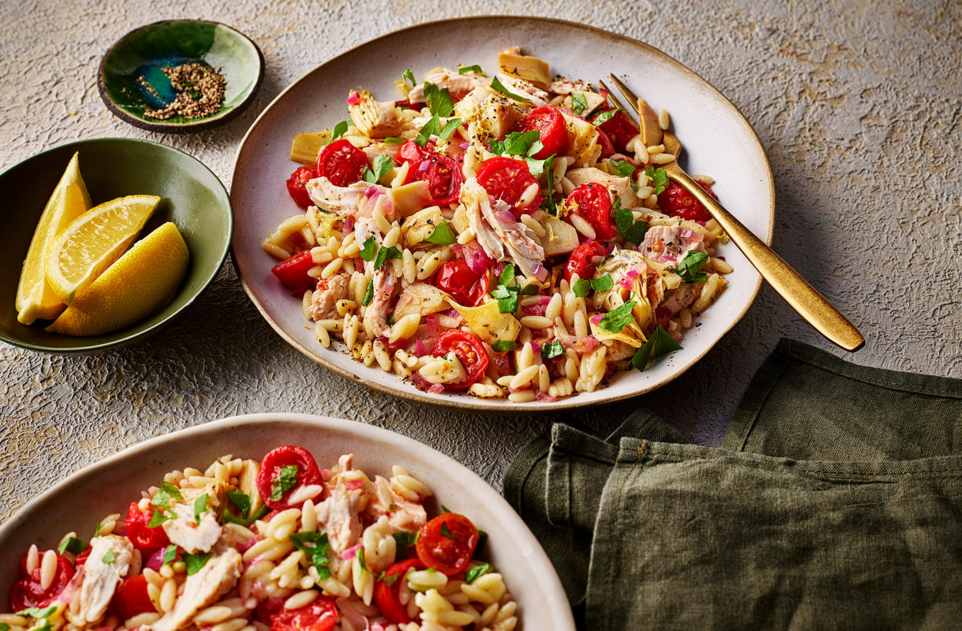 Chicken and artichoke orzotto recipe